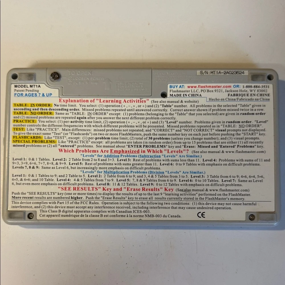 FlashMaster Electronic Math Learning Device - Picture 3 of 3